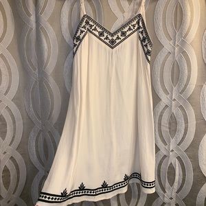 Cream and black dress